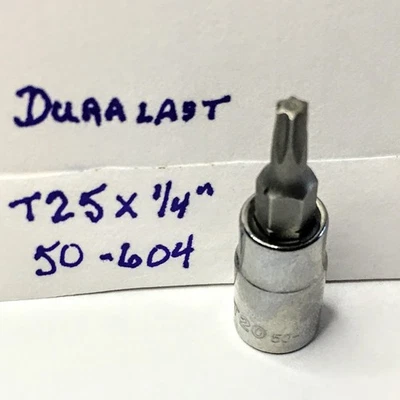 Duralast T25 x 1/4" Dr  Star Bit Socket 50-604  Free  USA Shipping - Image 1 of 2