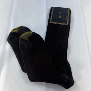 Gold Toe braune Baumwollsocken Größe 10-13 Schuhgröße 6-12,5 Herren Vintage beschädigtes Etikett USA - Bild 1 von 3