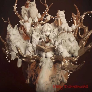 Estatua pintada EinStudio EIN Entei Ryu Forest Friends versión platino en stock - Imagen 1 de 12