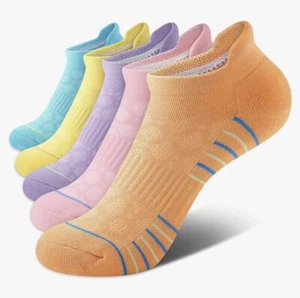 Womens Ankle Socks Athletic No Show Socks Running Hiking Cushioned 5-Pa - Picture 1 of 5