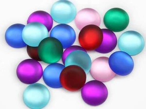 Cabujones redondos de acrílico esmerilado trasero plano de 15 mm joyería artesanías juegos con disfraces 25 piezas - Imagen 1 de 33