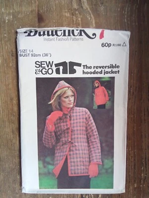 4457 Sew & Go Reversible Jacket Size 14 Uncut Vintage Butterick Sewing Pattern - Image 1 of 2