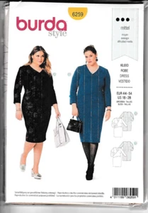 Burda Style Sewing Pattern 6259 Ladies Dress Plus 18-28 UNCUT - Picture 1 of 1