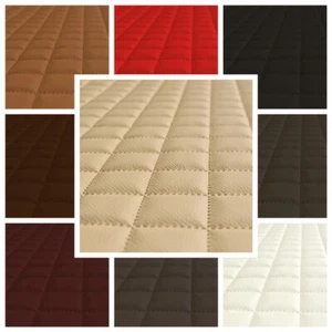 Kunstleder Gesteppt Polsterstoff Meterware Möbelstoff 0,5 Meter - Bild 1 von 22