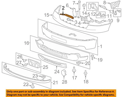 GM OEM 11-14 Sierra 2500 HD Bumper Components-Reinforcement 25993619 - Image 1 of 2