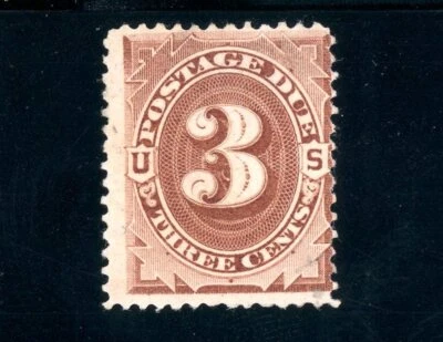 USAstamps Unused FVF US 1879 Postage Due Scott J3 NG - Image 1 of 2
