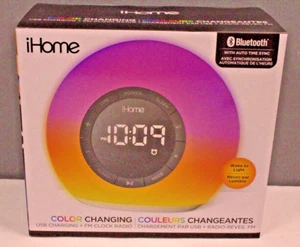 🔥NEW! iHome Sunrise Alarm Clock Radio w Bluetooth Speaker Color Changing Lamp🔥 - Picture 1 of 6
