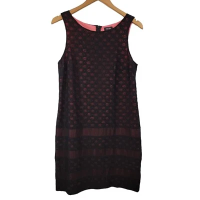 Vestido Nicole Miller Encaje Sin Mangas Líneas Rosa Negro Para Mujer Talla 6 NUEVO NUEVO CON ETIQUETAS  Foto 1 de 4