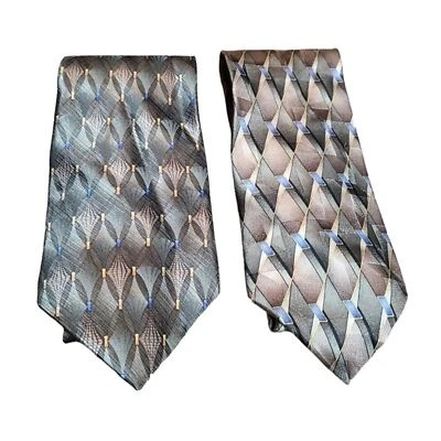 Cambridge Classics Lot of Two Silk Ties Brown Earth Tones - Image 1 of 2