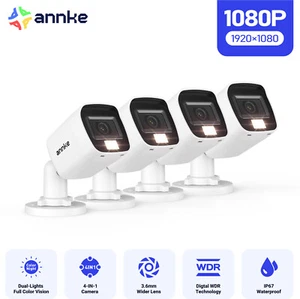 ANNKE 4pcs 1080P HD TVI Security Camera 2MP Video CCTV Home Surveillance Outdoor - Picture 1 of 10