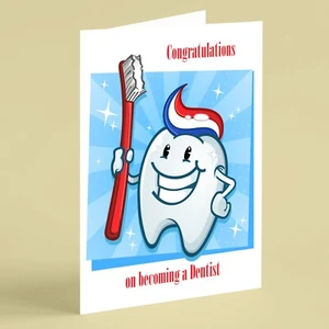 Congratulations on becoming a Dentist celebration card for family or friend - Picture 1 of 1