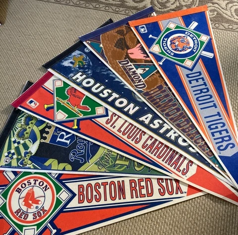 MLB WINCRAFT BASEBALL PENNANT FULL SIZE 30" FELT 1990's **U PICK ONE** Cover