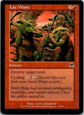 Lay Waste Magic The Gathering Onslaught Card Light Play X1