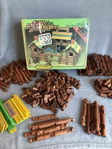 Vintage Paul Bunyan Log Builders Construction Set 268 Pieces No Action Figures - Picture 1 of 8
