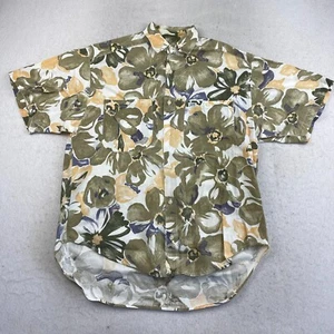 Guess Georges Marciano Button Short Sleeve Shirt Men's Size 1 Green Floral - Picture 1 of 8