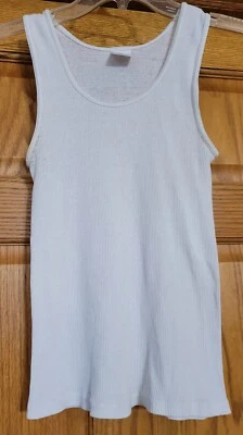 Camiseta interior de colección David Taylor una camisa pequeña 34/36 sin mangas blanca vanguardista indie sleaze Y2K Foto 1 de 4