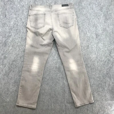 Pantalones de mezclilla DKNY para mujer talla 10 gris pierna cónica elásticos tiro medio 5 bolsillos Foto 1 de 4