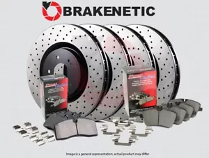 F&R BRAKENETIC Premium Drilled Brake Rotors+Ceramic Pads+Sensors 56.33158.23.1 - Picture 1 of 4