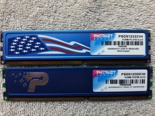 •Set of 2 Patriot PSD5123331H 512 MB - 512 MB PC-2700 CL2.5