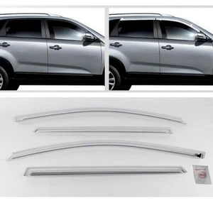 Chrome Sun Shade Door Window Visor Molding K-705 for Kia 2010-2014 SORENTO R - Picture 1 of 4