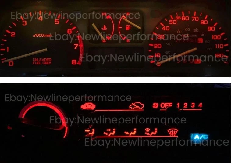 Red LED Cluster + Climate Bulb KIT for Honda Civic EF / Wagon 1988-1989 - Image 1 of 1