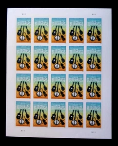 SCOTT # 5844a - SHEET IF 20 BLUE GRASS FOVER 2024 STAMPS - XF / VF -  S/A - MNH - Picture 1 of 7