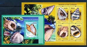 LS62248 Guyana seashells conks sealife sheets MNH - Picture 1 of 1
