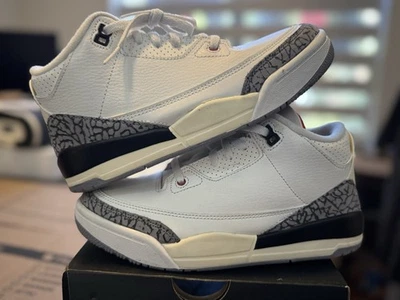 Nike Air Jordan 3 Retro Blanco Cemento Reimaginado PS Talla 3Y Usado Foto 1 de 4