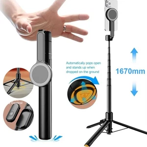 Extendable Magnetic Selfie Stick Tripod Phone Tripod Stand for Phone - Photo 1 sur 12