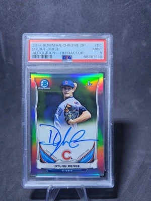 2014 Bowman Chrome Draft Pick  DYLAN CEASE AUTO - Refractor PSA 9 on-card 🔥  - Image 1 of 4