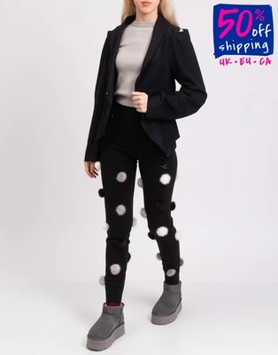 RRP€1400 DIVKA Jacket Size 3 / L  Angora & Wool Blend Cut Out Made in Japan - Image 1 of 4