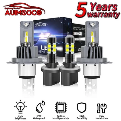 For Ford Aspire 1994-1997 Hatchback 2/4-Door LED Headlight Bulbs Hi/Lo Fog Beam - Изображение 1 из 4