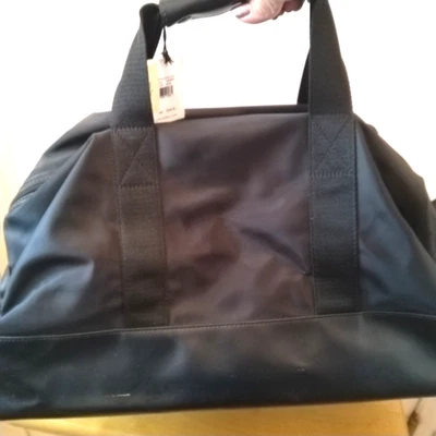 Bolso de Lona Calvin Klein Negro Algodón/Nylon Nuevo con Etiquetas 19x10x10 Gimnasio Fin de Semana D554 Foto 1 de 4