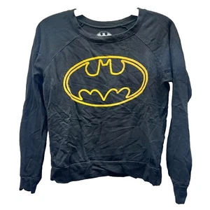 Damen Small Batman DC Comics Crewneck Pullover Schwarz Lang Top Zustand - Bild 1 von 3