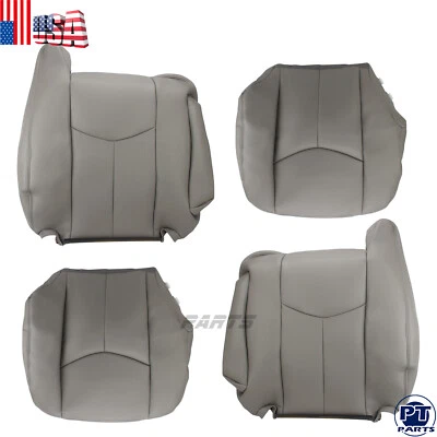 Cubierta de asiento de cuero gris #922 para Chevy Silverado GMC Sierra 2003 2004 2005 2006 Foto 1 de 4