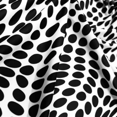 Spandex Optical illusion Polka dots print 4-way Stretch Fabric Swimsuit By Yard - Image 1 of 4