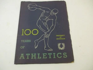 Vintage 1937 Univeristy of Michigan 100 Years of Athletics Sports Book Football - Picture 1 of 15