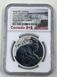 2016 Canada S$20 NGC PF69 Ultra Cameo Canadian Lynx Majestic Animal - Picture 1 of 4