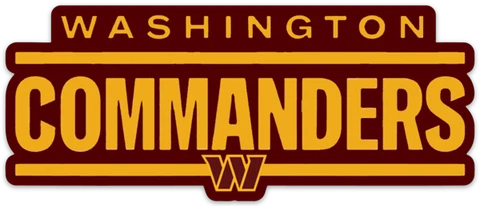 Washington Commanders Name Logo Insignia Type Die-Cut MAGNET Cover