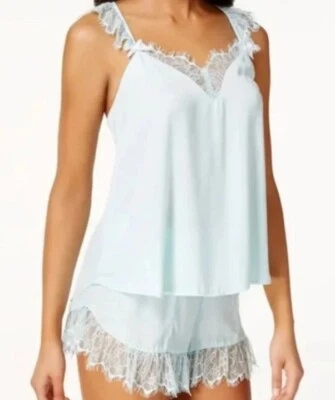 Conjunto de pijama Betsey Johnson Robin’s Egg azul cami pantalones cortos lencería pequeña coqueta Foto 1 de 4