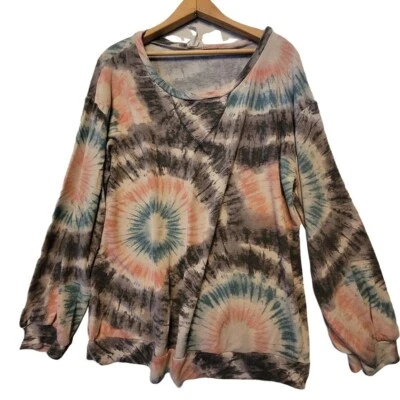 Bibi Tie Dye  Multi Color Sweatshirt Size L - Image 1 of 4