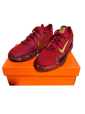 Nike IsoFly Youth Basketball Shoes Size 6Y Red and Gold - Image 1 of 4