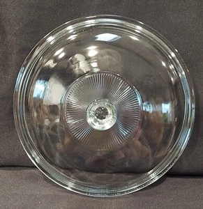 Pyrex 624-C NUR DECKEL rund gerippt Ersatzglas blaue Tönung 8,75" Rand zu Rand - Bild 1 von 6