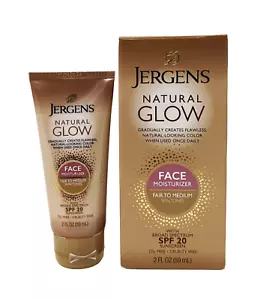 Jergens Natural Glow crema idratante viso pelle da chiara a media SPF 20 2 oz - Foto 1 di 1