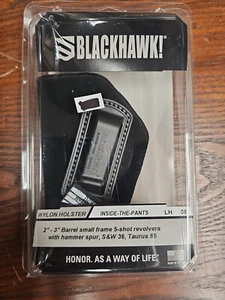 Blackhawk IWB Holster 2-3" Barrel Small Frame 5 rd Revolver LH S&W 36 Taurus 85 - Picture 1 of 5