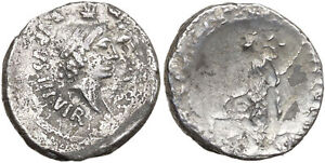 Roman Republic Silver Denarius Coin - Rome 46 Bc - Mn. Cordius Rufus