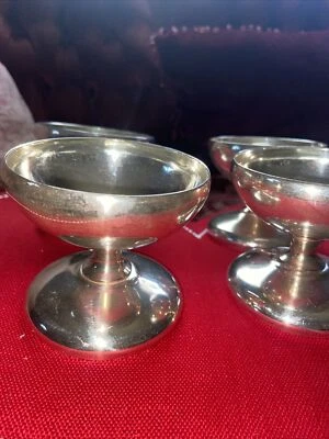 Antigua copa de helado soldada plateada Foto 1 de 4