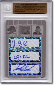 HOMER BAILEY * CLAYTON KERSHAW * Luke Hochevar * Autograph Rookie Auto Plate 1/1 - Picture 1 of 1