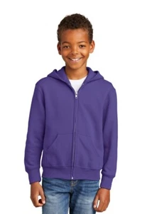 Port & Company® Youth Essential Fleece Full-Zip Hooded Sweatshirt PC90YZH - Picture 1 of 3
