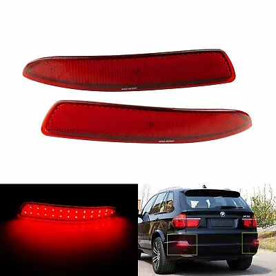 2x Rouge LED Pare-chocs Arrière Réflecteur De Lumière Pour BMW E70 X5 M 2006-13 • 20.90€